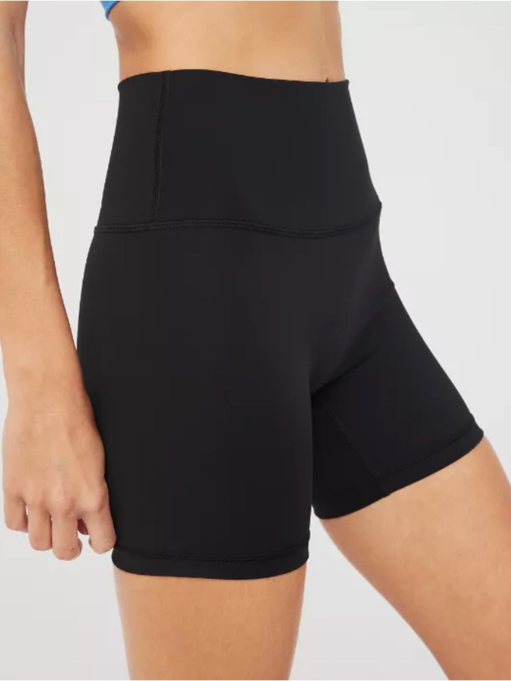 aerie High-Rise Black Bike Shorts